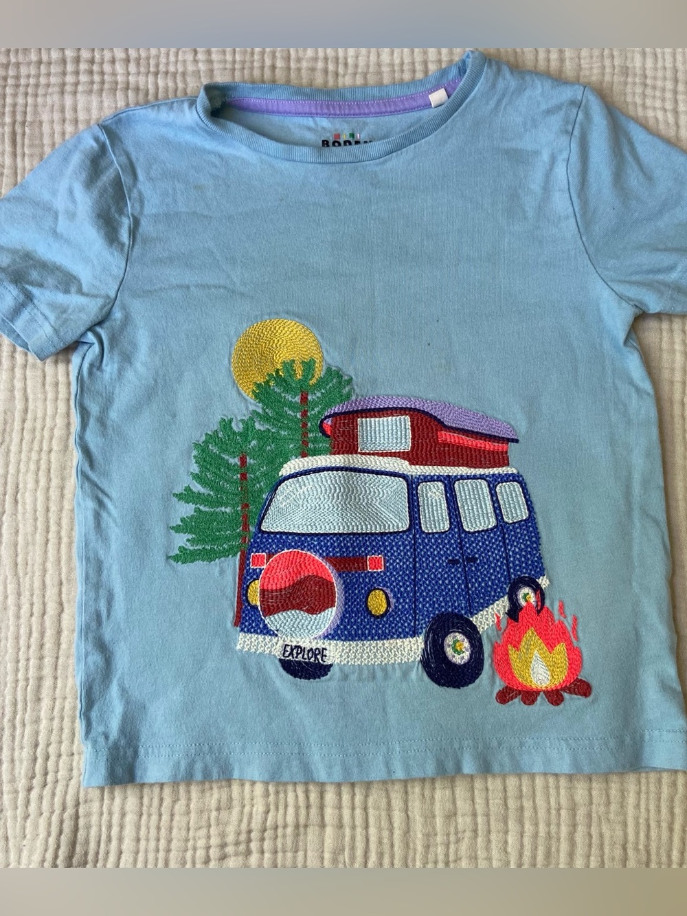 Mini Boden Shirt Road Trip Camper Size 5-6 Camping Outdoor Explore Bohemian